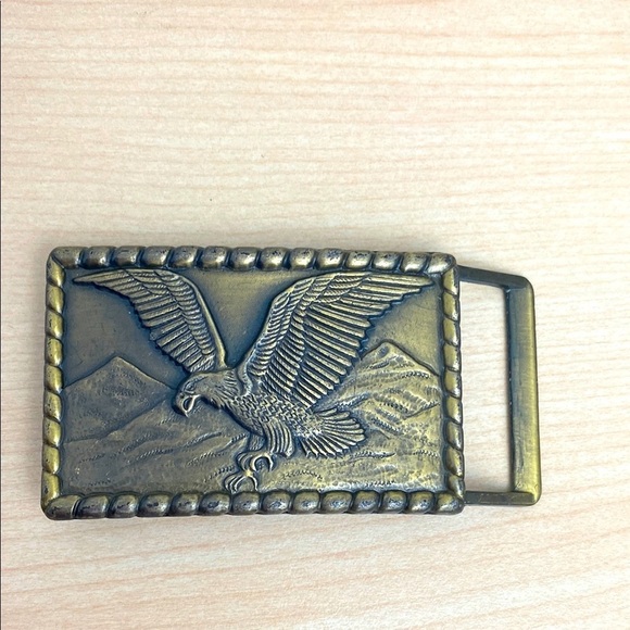 Vintage Brass Eagle Belt Buckle 3” - Picture 1 of 4